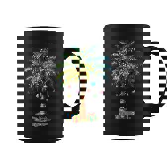 Tropical Christmas Hawaiian Santa Xmas Lights Palm Tree Coffee Mug | Seseable UK