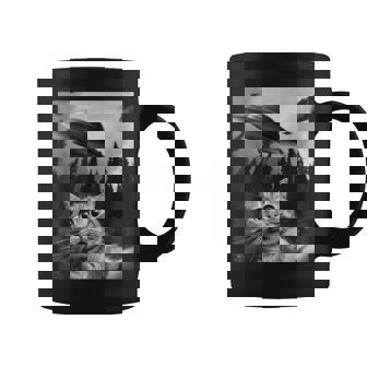 Ufo と面白い猫のセルフィー コーヒーマグ - Kawaiitshirt