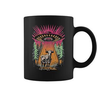 Ufo 牛 誘拐 面白い ヴィンテージ レトロ エイリアン 超常現象 コーヒーマグ - Kawaiitshirt