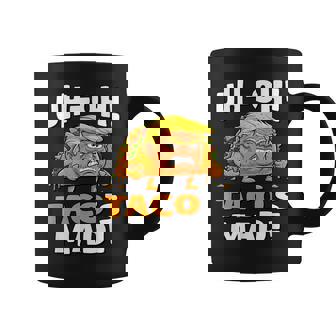 Uh-Oh Taco's Mad Orange Faced Trump Taco Coffee Mug | Mazezy