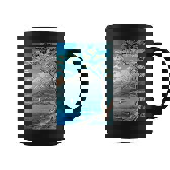 Ukiyo-E Monte Fuji Pintura Japonesa Impresión Obra Maestra Pintura Artística Hombres Es Ropa Divertida Arte Regalo Divertido Manga Larga Taza de café - Regaloses