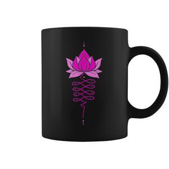 Unalome Tatuaje En Espiral Diseño De Flor De Loto Meditación Yoga Zen Taza de café - Regaloses
