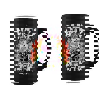 Unicornio Arcoíris Divertido Ropa De Arcoíris De Metal De La Muerte In Mangas Taza de café - Regaloses