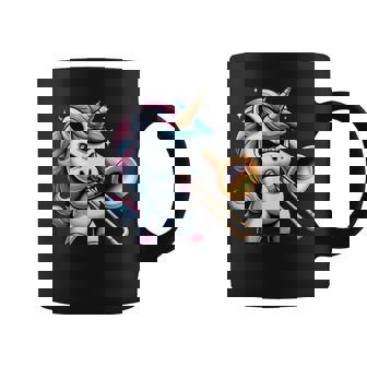 Unicornio Trombonista Niños Niñas Hombres Es Niños Trombón Taza de café - Regaloses