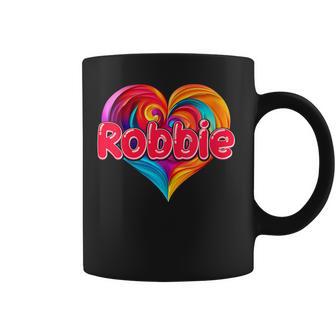 Unique Named Personalized Heart Mit-Ausschnittchwarz -Erwachsene Klein Eu I Heart Love Robbie Tassen - Geschenkecke