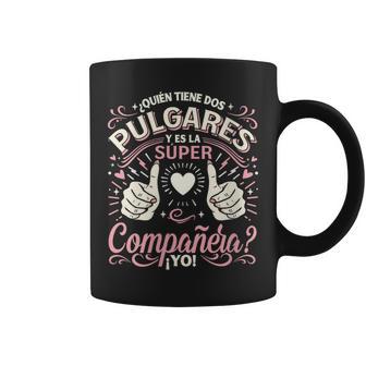 Úper Compañera Regalo Mejor Compañera De Trabajo Original Cuello Taza de café - Regaloses