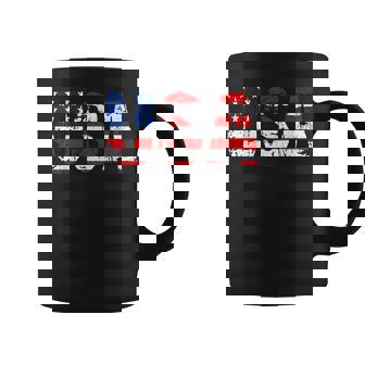 Usa Flag American Flag Us National Patriotic Usa 4Th Of July Coffee Mug - Monsterry