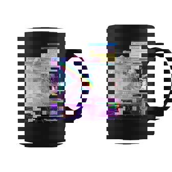 Vaporwave 美的pc トリッピーアート 90年代コンピューター コーヒーマグ - Kawaiitshirt