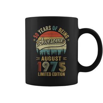 Vintage August 1975 Old 50Th Birthday Women Coffee Mug - Thegiftio
