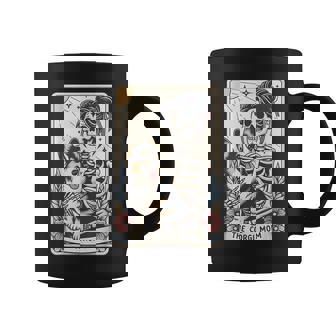 Vintage The Corgi Mom Tarot Card Skeleton Spooky Halloween Coffee Mug | Seseable UK