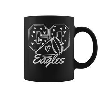 Vintage Eagles High School Go Eagles Pride Heart Coffee Mug - Thegiftio