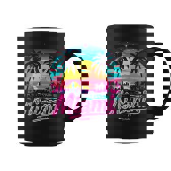 Vintage Miami Beach – Retro 305 Florida Sunset Graphic Coffee Mug - Thegiftio