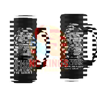 Vintage No Kings Fight Oligarchy America Flag Girls Coffee Mug | Mazezy