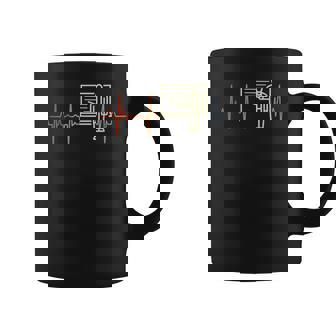 Vintage Profesor Corazón Línea Latido Taza de café - Regaloses