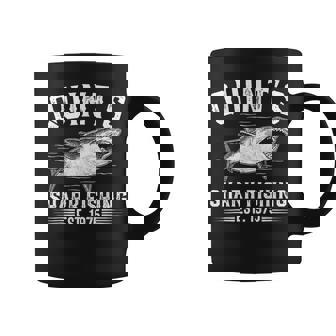 Vintage Quint's Shark Fishing 1975 Retro Fishing Day Coffee Mug | Mazezy