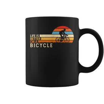 Vintage Retrotyle Ride A Bikes Life Is Better On A Bicycle Tasse - Cadeauxyz