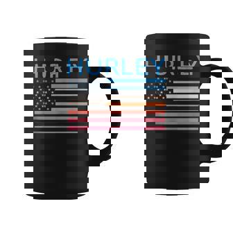 Vintage Sunset American Flag Hurley Virginia Coffee Mug - Thegiftio