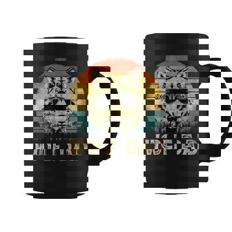 Vintage Wolf Dad Wolf Lovers Daddy Father's Day Coffee Mug - Monsterry