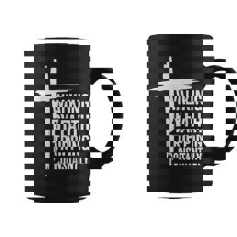 Walking By Faith Tripping Constantly Christian Jesus Coffee Mug - Thegiftio UK