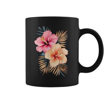 Watercolor Tropical Hibiscus Flowers Floral Summer Women Coffee Mug - Thegiftio