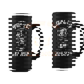 Whiskey Bent & Hell Bound Western Cowgirl Skeleton Coffee Mug - Thegiftio