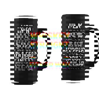 I Like My Whiskey Straight But My Friends Lgbt Coffee Mug - Thegiftio UK