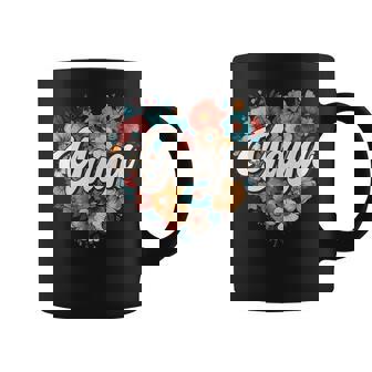 Yaya Floral Heart Flower Mother's Day Vintage Retro Coffee Mug - Thegiftio UK