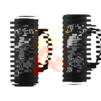 Yee-Claw Western Summer Cowboy Crawfish Boil Lobster Seafood Coffee Mug - Monsterry