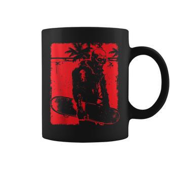Zombiekateboarder Distressed Zombie Lovers Hombres Es In Mangas Taza de café - Regaloses
