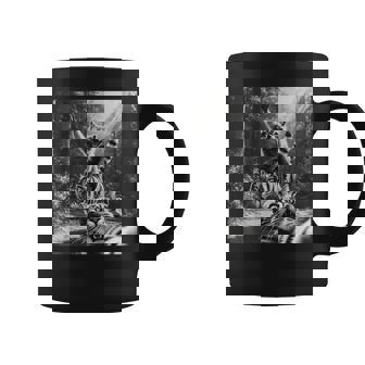 おもしろいアライグマ乗馬トラ驚いた怖い猫の自撮り。 コーヒーマグ - Kawaiitshirt