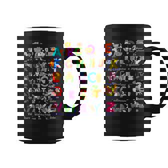 おもしろアルファベット動物新学期abc学習ギフト コーヒーマグ - Kawaiitshirt