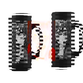 かわいい 可愛い 女の子 若い 美人 イラスト 日本 きれい 赤い服 コーヒーマグ - Kawaiitshirt