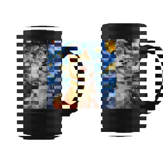 かわいい 柴犬 犬 星月夜 ヴィンセント・ヴァン・ゴッホ 絵画 コーヒーマグ - Kawaiitshirt