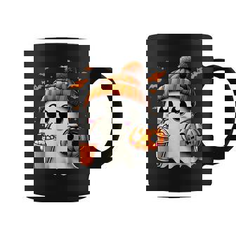 かわいいおばけを飲むかぼちゃスパイス ゴーストハロウィンコスチューム コーヒーマグ - Kawaiitshirt
