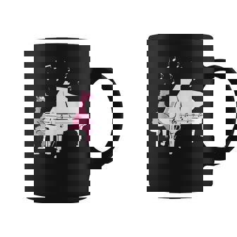 かわいいアルパカ弾き ピアノ音符記号 ミュージシャンアート コーヒーマグ - Kawaiitshirt