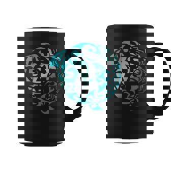 かわいいイルカ マンタレイ トライバル ハワイアン 海 海 恋人 コーヒーマグ - Kawaiitshirt