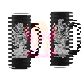 かわいいキューピッド吹くバブルガムサングラスバレンタインデー。 コーヒーマグ - Kawaiitshirt