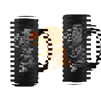 かわいいコスチューム愛好家のための鉢植えのハッピービーバー コーヒーマグ - Kawaiitshirt