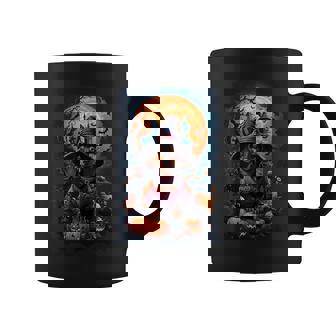 かわいいダックスフントと不気味なお化け屋敷のハロウィンコスチューム コーヒーマグ - Kawaiitshirt