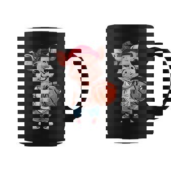 かわいいバスケットボールブタ コーヒーマグ - Kawaiitshirt