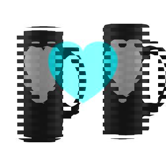 かわいいブルーターコイズハート コーヒーマグ - Kawaiitshirt