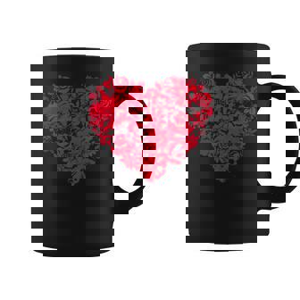 かわいい花赤いハート花のバレンタインデーの愛 コーヒーマグ - Kawaiitshirt