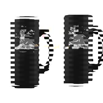 ふわーぁとあくびをする黒柴 柴犬のドット絵 コーヒーマグ - Kawaiitshirt