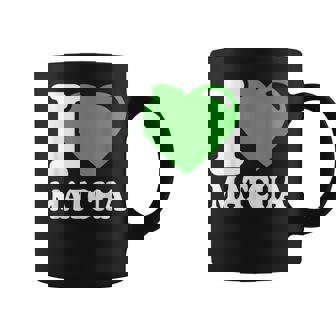 アイラブ抹茶キュートファニー抹茶ハート付き抹茶 コーヒーマグ - Kawaiitshirt