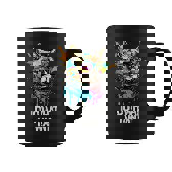 アイ・ドゥー・ホワット・アイ・ワント キャット・ウィズ・サングラス コーヒーマグ - Kawaiitshirt