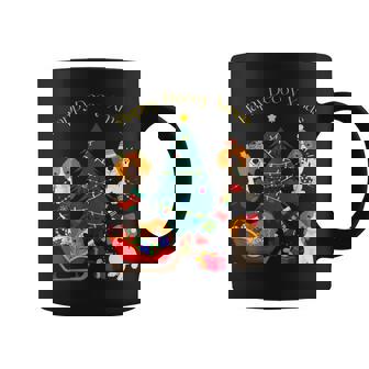 アグリー ハッピーデコピンクリスマス コーイケルホンディエ犬 ダッチデコイスパニエル犬 コーヒーマグ - Kawaiitshirt