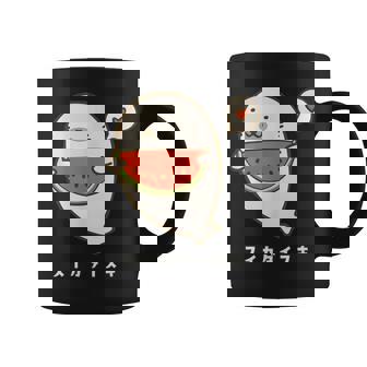 アザラシ 海豹 すいか スイカ大好き アザラシ かわいい イラスト アザラシ好き スイカ イラスト 手書き コーヒーマグ - Kawaiitshirt