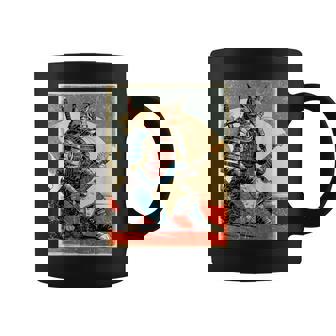 アニメ 日本の侍猫 エレキギターを弾くアートワーク コーヒーマグ - Kawaiitshirt