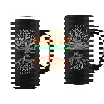 アフリカンパターンの木の根 黒史 コーヒーマグ - Kawaiitshirt