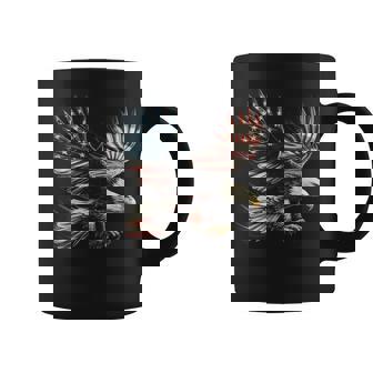 アメリカの国旗白頭ワシ米国独立記念日アートワーク デザイン コーヒーマグ - Kawaiitshirt